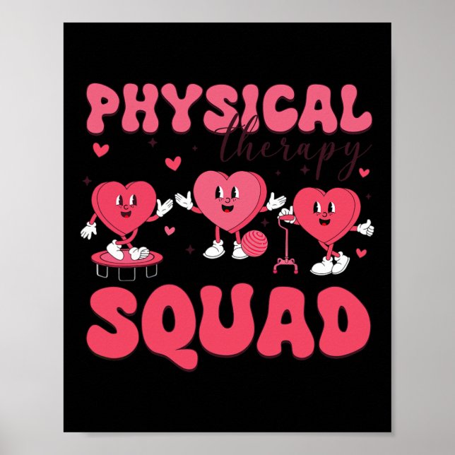 Affiche Physical Therapy Squad Valentine's Day Pt Pta Vale (Devant)