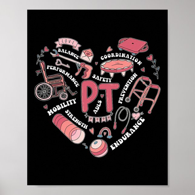 Affiche Physique Thérapie Pt Valentine forme cardiaque phy (Devant)