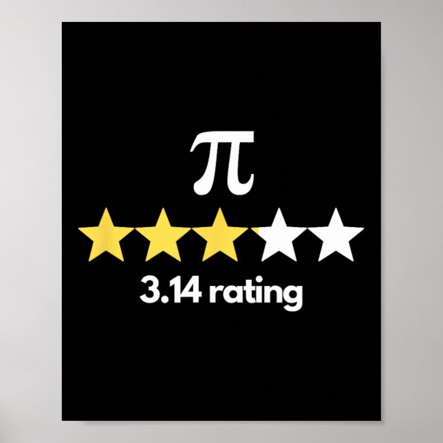 Affiche Pi 3.14 Étoiles Note Funny Pi Humour Pi Jour Nouve (Devant)