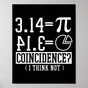 Affiche Pi 3.14 Math Happy 14 Mars Anniversaire Coïncidenc