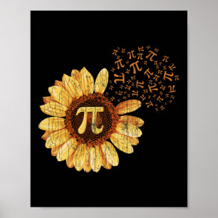 Affiche Pi Apparel Pi Jour Sunflower Attire Math Drôle Cad