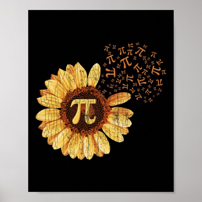 Affiche Pi Apparel Pi Jour Sunflower Attire Math Drôle Cad (Devant)
