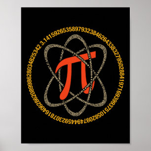 Affiche Pi Atom - Pi Day Et Cadeau Math Lover