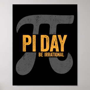 Affiche Pi Day 2025 Funny Math Teacher Kids 3.14 Inspire P