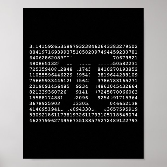 Affiche Pi Day 3.14 Cool Funny Nerd Geek math (Devant)