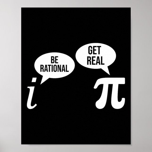 Affiche Pi Day Be Rational Obtenir Réel Amusant Équation M (Devant)