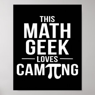 Affiche Pi Day Camping Tee Math Geek Teacher Math Club Cam