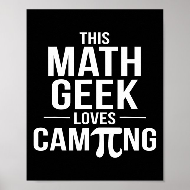 Affiche Pi Day Camping Tee Math Geek Teacher Math Club Cam (Devant)