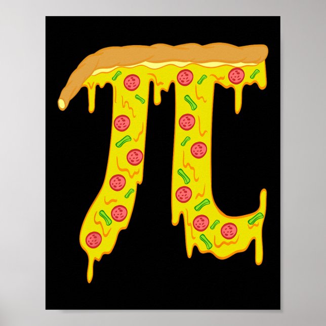 Affiche Pi Day Enfants Pizza Pi Funny Math Nourriture (Devant)