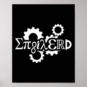 Affiche Pi Day Enginerd Engineer Gear mécanique