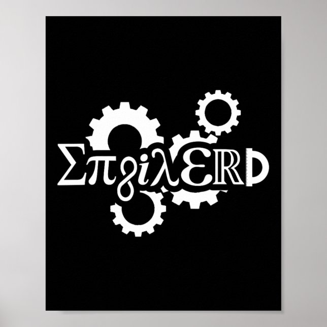 Affiche Pi Day Enginerd Engineer Gear mécanique (Devant)