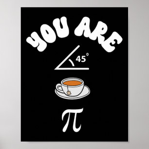 Affiche Pi Day Funky Math Enseignant Tea Acute Pie Funny P