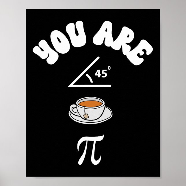 Affiche Pi Day Funky Math Enseignant Tea Acute Pie Funny P (Devant)