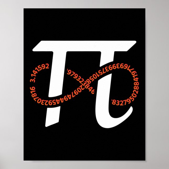 Affiche Pi Day Funny Infinity Numéros Geek Nerd Math Lover (Devant)