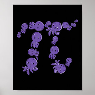Affiche Pi Day Funny Octopi Octopus Sea Life Pi Symbole Ma