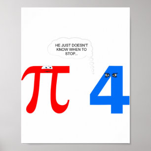 Affiche Pi Day Funny Relationship Problème du thé empoison