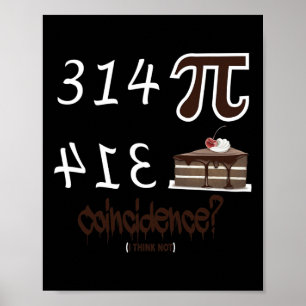 Affiche Pi Day Funny Unique Graphic Math équations Formule
