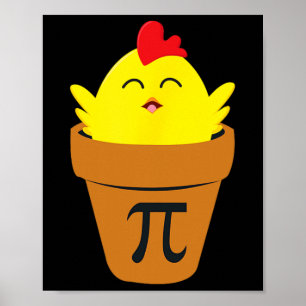 Affiche Pi Day Math T Shirt Funny Pot de poulet Pie T Shir