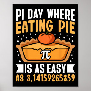 Affiche Pi Day Où Manger De La Tarte Est Aussi Facile - Ma