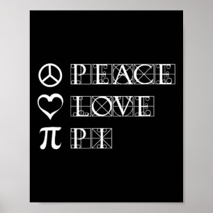 Affiche Pi Day Peace Love Math Geometry Trigonometry