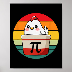 Affiche Pi Day Picken Pot Pie Math Professeur de sciences