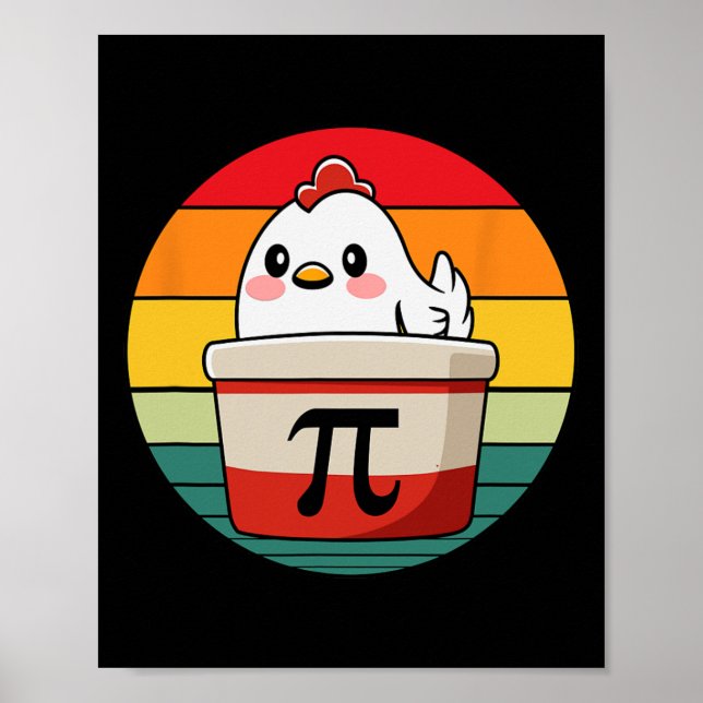 Affiche Pi Day Picken Pot Pie Math Professeur de sciences (Devant)