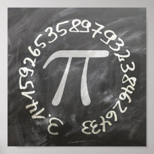 Affiche Pi Day PiDay Chalkboard Education