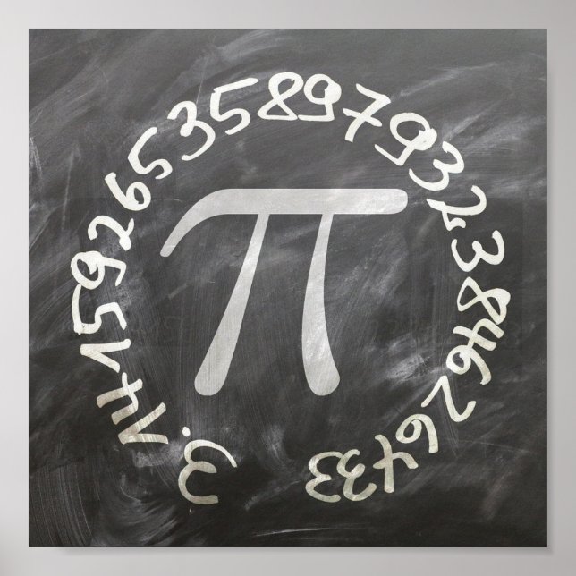 Affiche Pi Day PiDay Chalkboard Education (Devant)