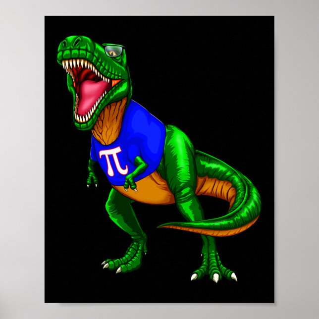 Affiche Pi Day Rex Dinosaur T Shirt Math Gift Men Women Ki (Devant)