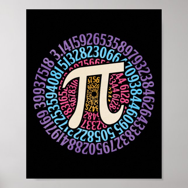 Affiche Pi Day Shirt Circulaire 3.14 Pi Math Students Scho (Devant)