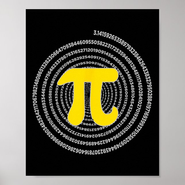 Affiche Pi Day Spiral Pi Math Science Pour Pi Day 3.14 (Devant)