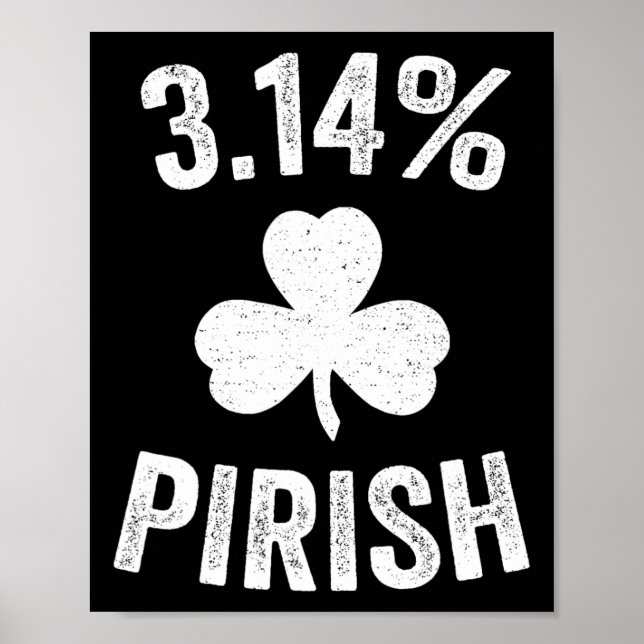 Affiche Pi Day St. Patrick's 3.14 Irish Funny Pirish Math (Devant)