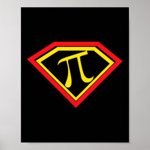 Affiche Pi Day Superpi Pi Superhero Mathématiques enseigna