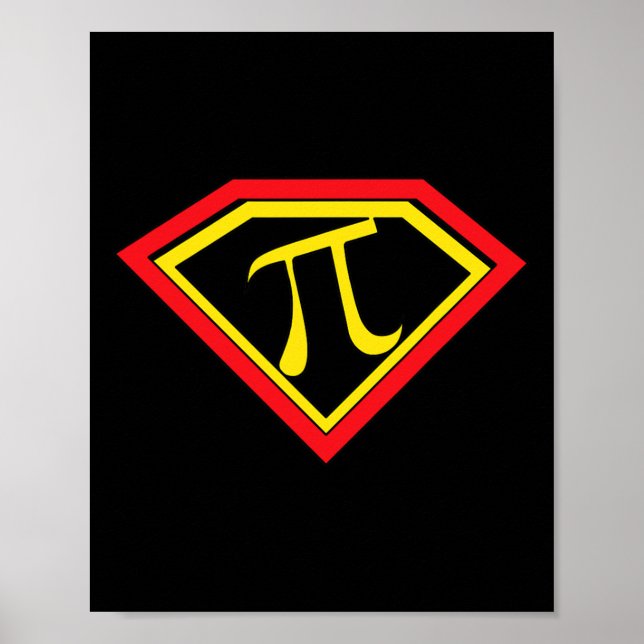 Affiche Pi Day Superpi Pi Superhero Mathématiques enseigna (Devant)