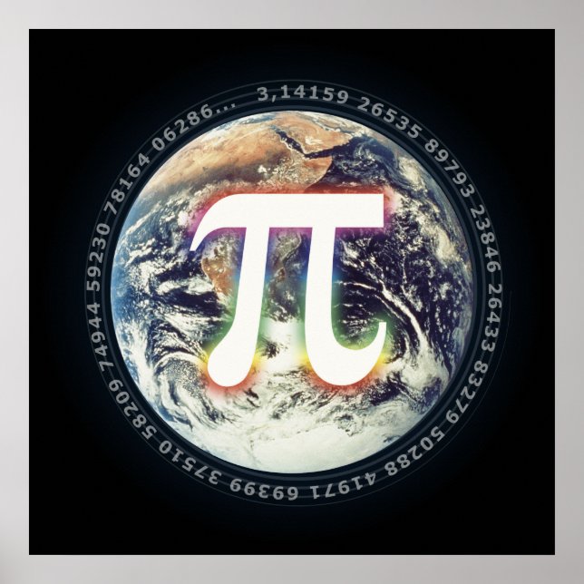 Affiche Pi Day sur Terre | Maths (Devant)