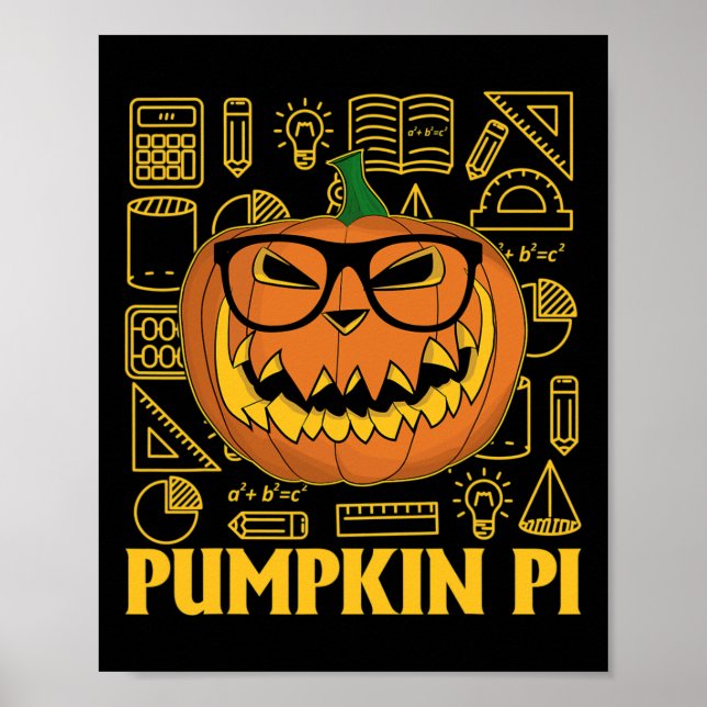 Affiche Pi Day Tee Citrouille Pi Tee Pi Math Tee Citrouill (Devant)