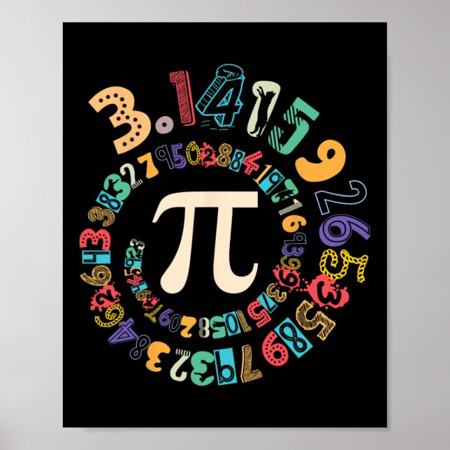 Affiche Pi Day Vintage Pi Numéro 3 (Devant)