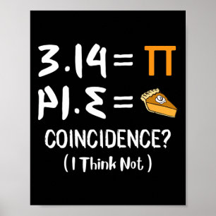 Affiche Pi égale tarte drôle Math jeu Pi Jour cadeau