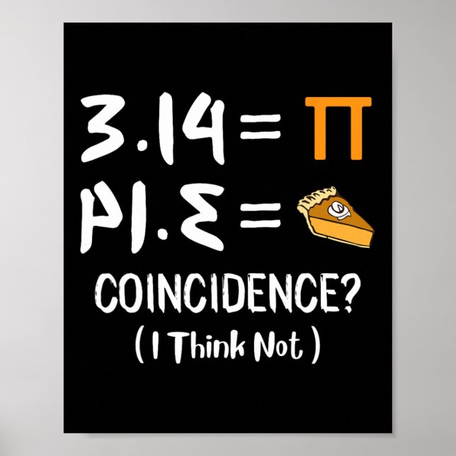 Affiche Pi égale tarte drôle Math jeu Pi Jour cadeau (Devant)