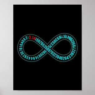 Affiche Pi Infinity Pi Day Lover Math Enseignant Mathémati