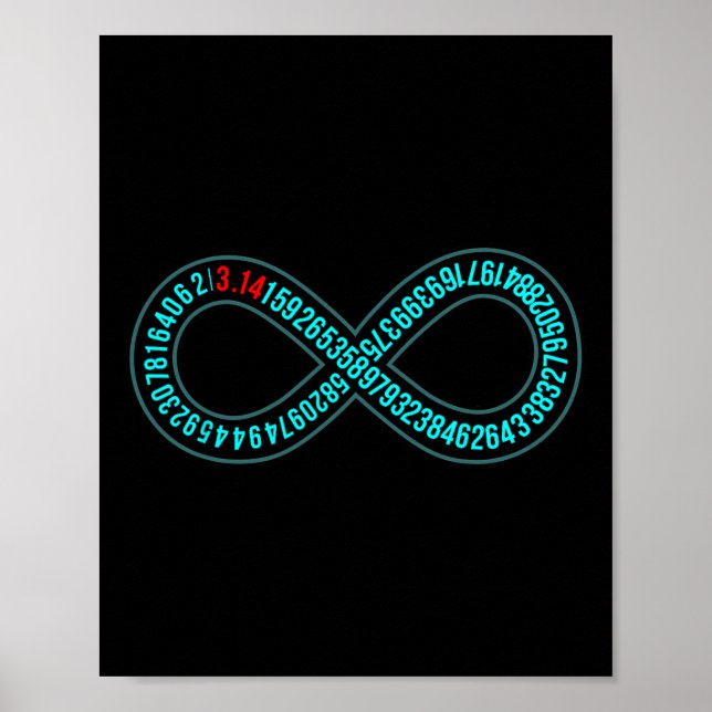 Affiche Pi Infinity Pi Day Lover Math Enseignant Mathémati (Devant)