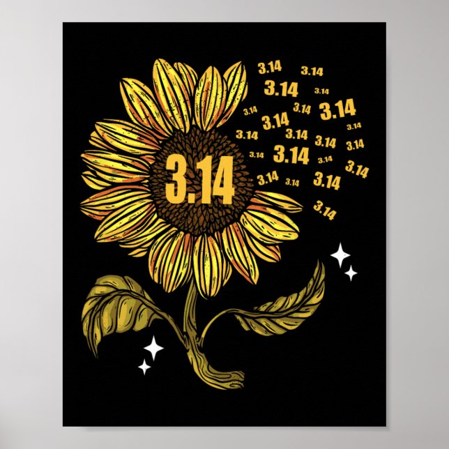 Affiche Pi Jour 3.14 Numéro Symbole Pour Enseignant Math (Devant)