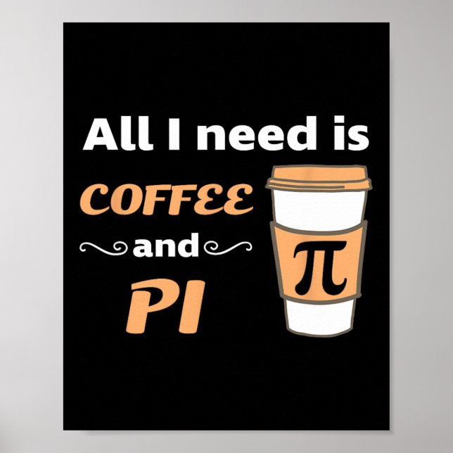Affiche Pi Jour Café Lover Math Géométrie Calculus Trigono (Devant)