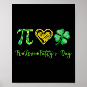 Affiche Pi Love Shamrock Patty's Day Math Enseignant St Pa