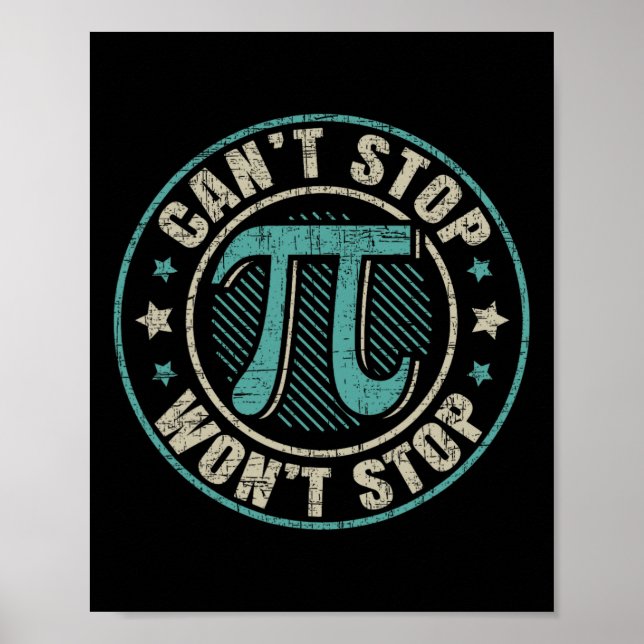 Affiche Pi ne peut pas arrêter Pi ne pas arrêter Mathémati (Devant)
