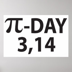 Affiche Pi number as pi day