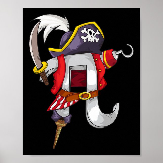 Affiche Pi Pirate Chemise Cool Pi Mathématiques Amateurs D (Devant)