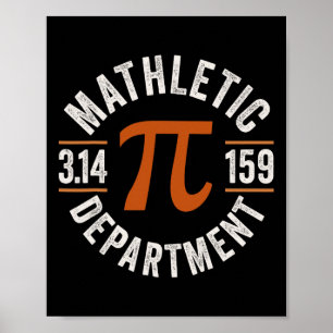 Affiche Pi Shirt Enseignant Mathletic Département Vintage 