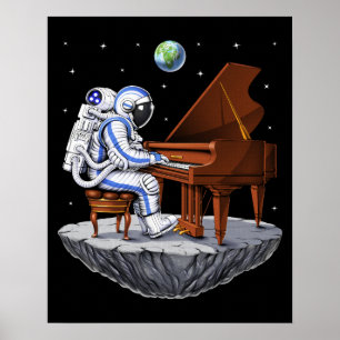 Affiche Pianiste de l'astronaute spatial