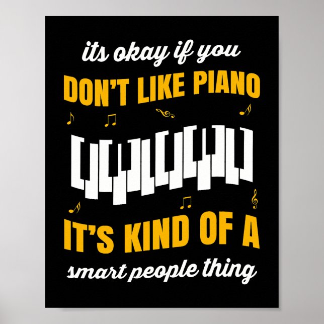 Affiche Piano cadeau pour orchestre musiciens instrument d (Devant)